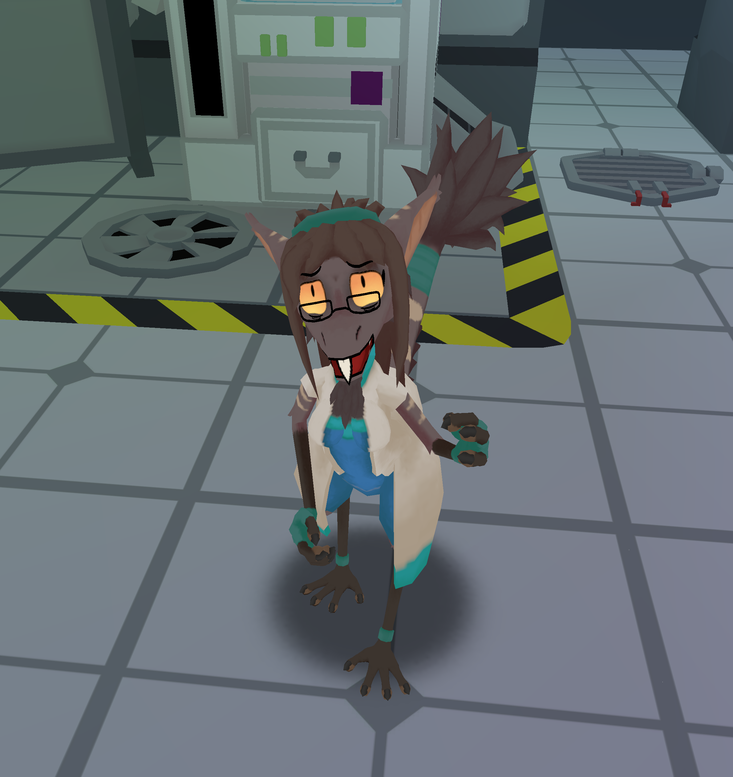 A picture of a small creature known as a Yinglet. They have a thin body and thin limbs, an animal-like look.